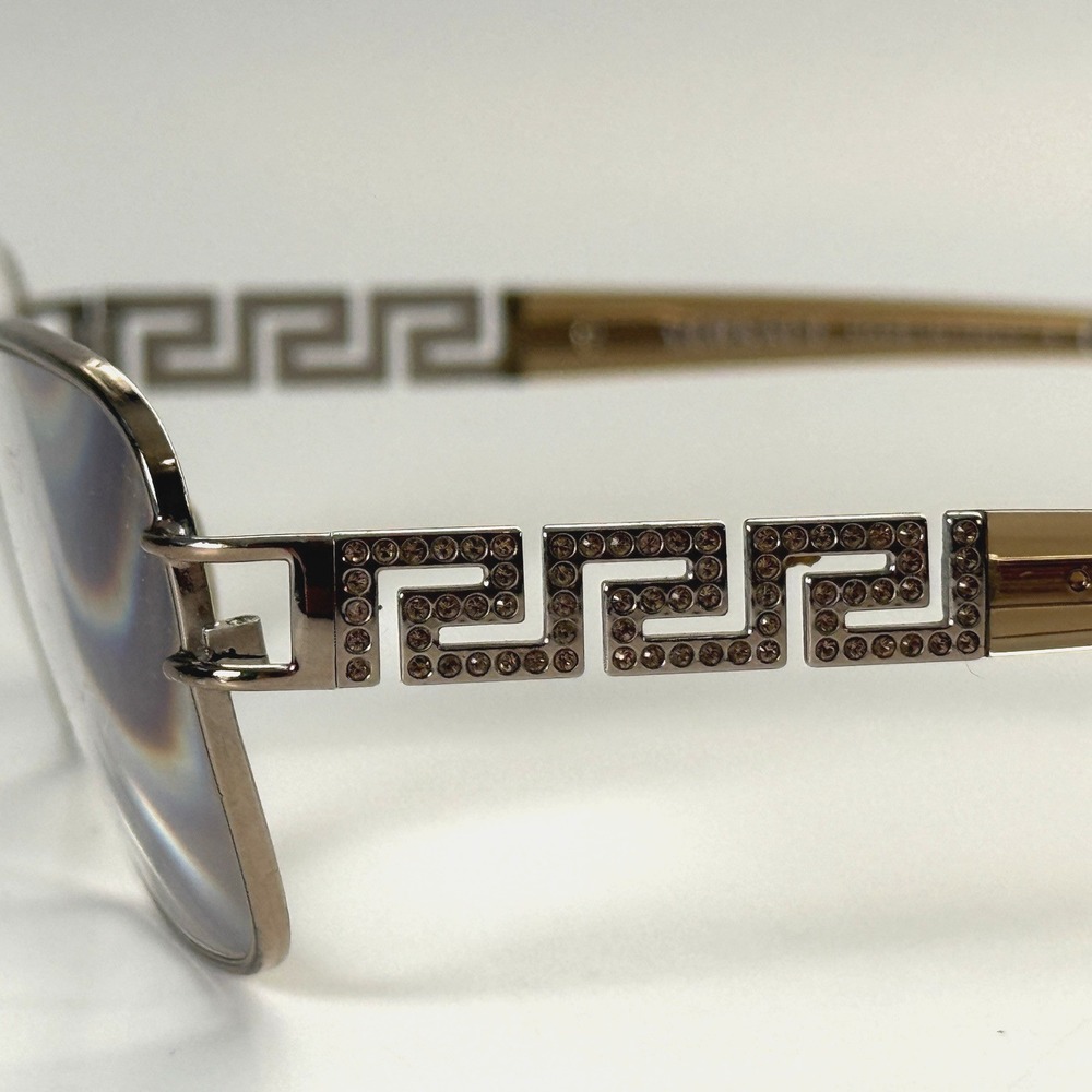 VERSACE MOD 1229-B 1052 Eyeglasses Frame Only 53-16-135 Italy Gold Crystals - Picture 4 of 14